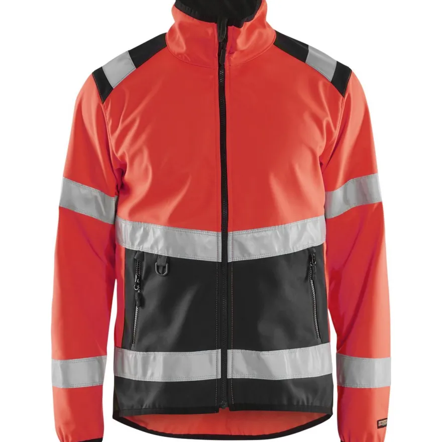 Softshell-takki Blåkläder 4877 Highvis, huomiopunainen/musta
