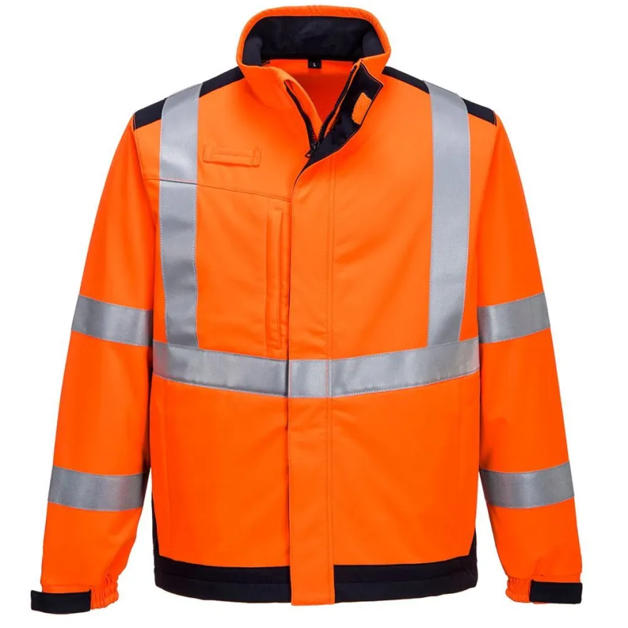 Softshell-takki Portwest MV72 Modaflame Multinorm, oranssi/sininen