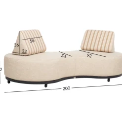 Sohva Home4You AMANO 2-istuttava, beige