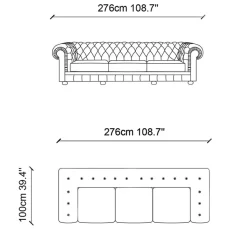 Sohva Linento Furniture Cupon, 4-istuttava, ruskea