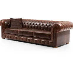 Sohva Linento Furniture Cupon, 4-istuttava, ruskea
