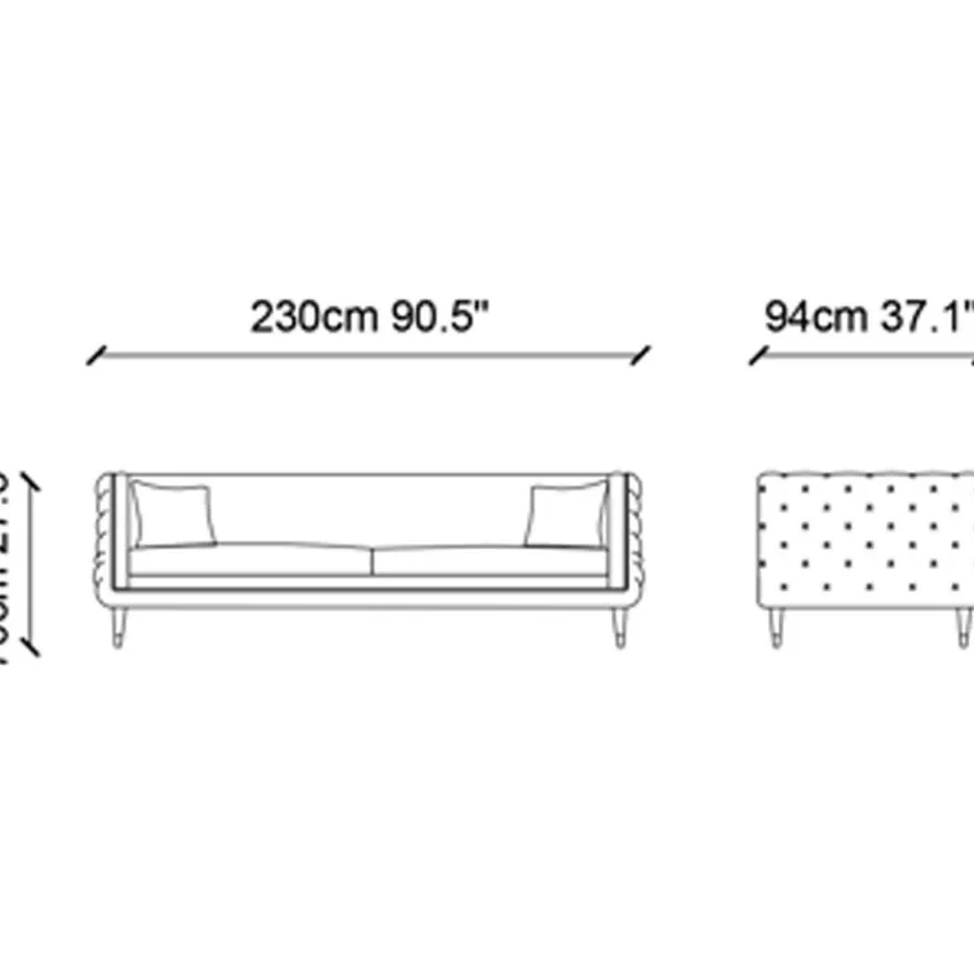 Sohva Linento Furniture Olympus, 3-istuttava, beige