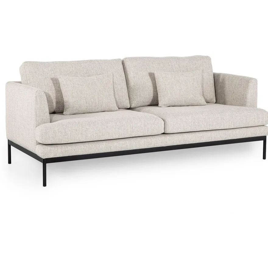 Sohva Linento Furniture Pearl, 3-istuttava, luonnonvalkoinen
