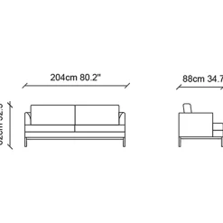 Sohva Linento Furniture Pearl, 3-istuttava, luonnonvalkoinen