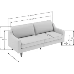 Sohva Linento Furniture Robin 3, 3-istuttava