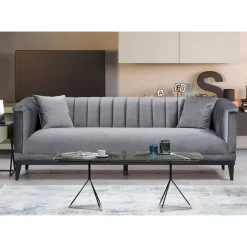 Sohva Linento Furniture Trendy, 3-istuttava, harmaa