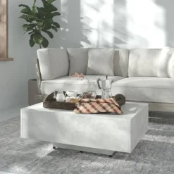Sohvapöytä, betoninharmaa, 85x55x31 cm, lastulevy