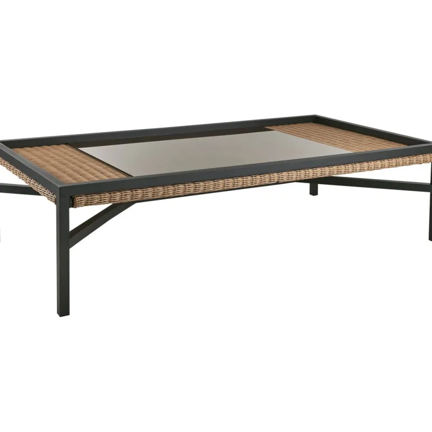Sohvapöytä Brafab Shell, 150x80cm, ruskea/musta