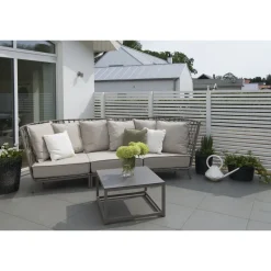 Sohvapöytä Hillerstorp Jet Set, 70x70cm, beige, keraaminen lasitaso