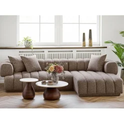 Sohvapöytä House Nordic Heide, ø70x35cm, valkoinen/tummanruskea