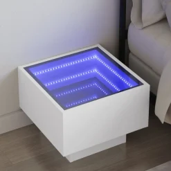 Sohvapöytä Infinity LED-valoilla, 40x40x30 cm, eri värejä (38660)