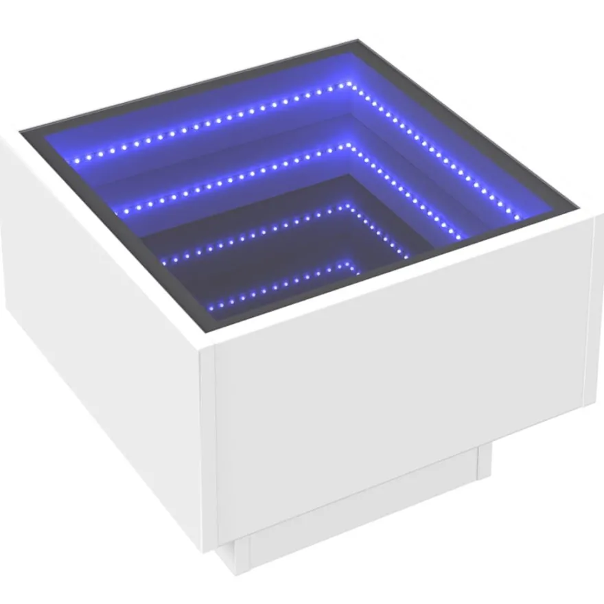 Sohvapöytä Infinity LED-valoilla, 40x40x30 cm, eri värejä (38660)