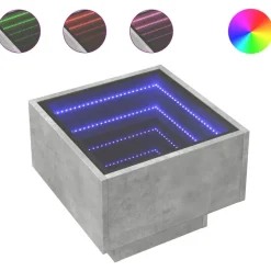 Sohvapöytä Infinity LED-valoilla, 40x40x30 cm, eri värejä (38660)