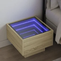 Sohvapöytä Infinity LED-valoilla, 40x40x30 cm, eri värejä (38660)