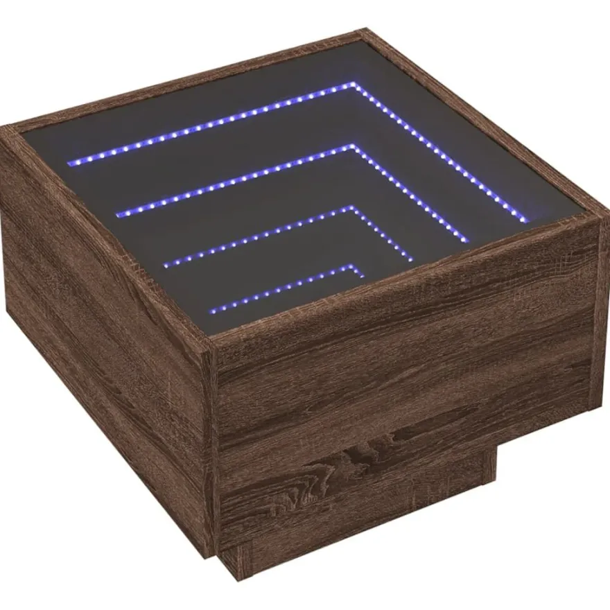 Sohvapöytä Infinity LED-valoilla, 40x40x30 cm, eri värejä (38660)