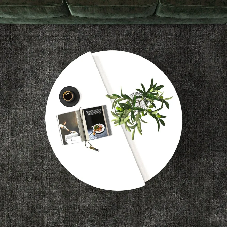 Sohvapöytä Linento Furniture Dolunay, valkoinen