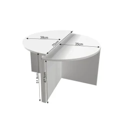 Sohvapöytä Linento Furniture Dolunay, valkoinen