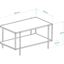 Sohvapöytä Linento Furniture Espa, musta
