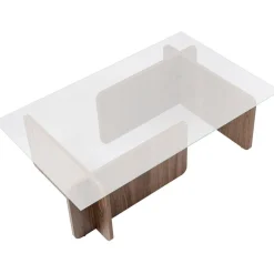 Sohvapöytä Linento Furniture Flavio 105x30cm lasikansi
