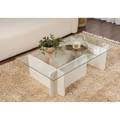 Sohvapöytä Linento Furniture Flavio 105x30cm lasikansi