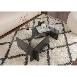 Sohvapöytä Linento Furniture Flavio 105x30cm lasikansi