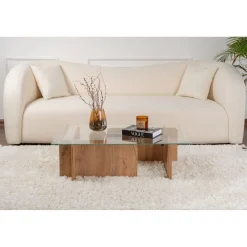 Sohvapöytä Linento Furniture Flavio 105x30cm lasikansi