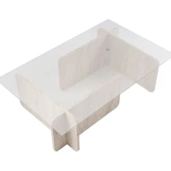 Sohvapöytä Linento Furniture Flavio 105x30cm lasikansi