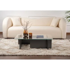 Sohvapöytä Linento Furniture Flavio 105x30cm lasikansi