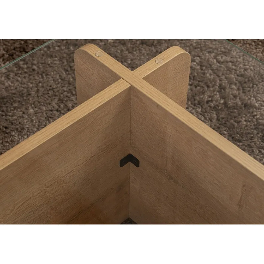 Sohvapöytä Linento Furniture Flavio 105x30cm lasikansi