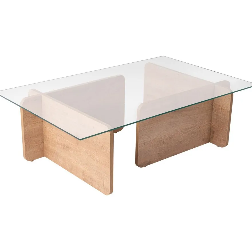 Sohvapöytä Linento Furniture Flavio 105x30cm lasikansi