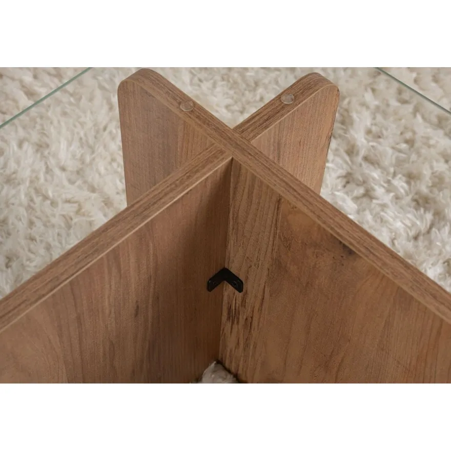 Sohvapöytä Linento Furniture Flavio 105x30cm lasikansi