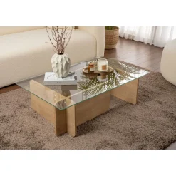 Sohvapöytä Linento Furniture Flavio 105x30cm lasikansi
