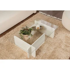 Sohvapöytä Linento Furniture Flavio 105x30cm lasikansi