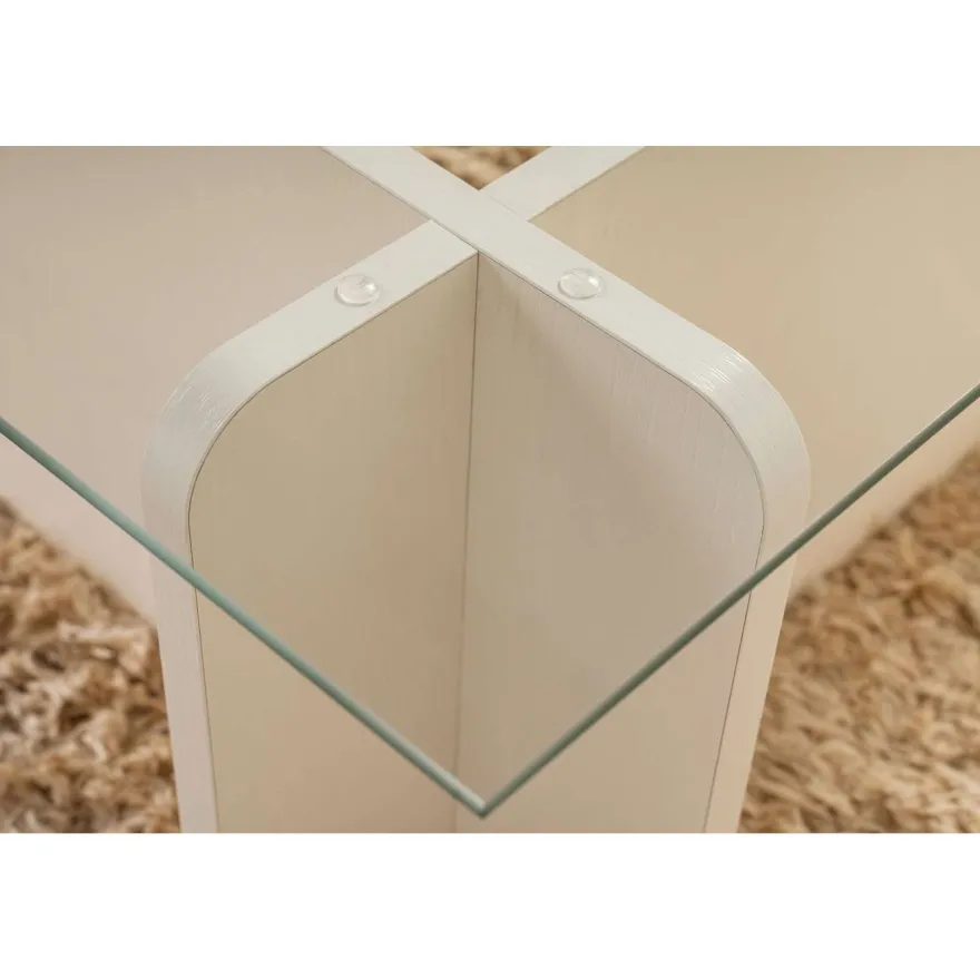 Sohvapöytä Linento Furniture Flavio 105x30cm lasikansi
