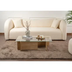 Sohvapöytä Linento Furniture Flavio 105x30cm lasikansi