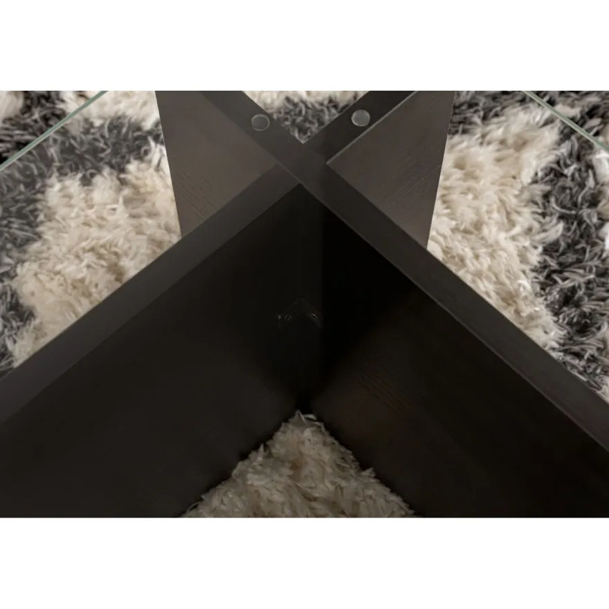 Sohvapöytä Linento Furniture Flavio 105x30cm lasikansi