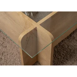 Sohvapöytä Linento Furniture Flavio 105x30cm lasikansi
