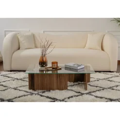 Sohvapöytä Linento Furniture Flavio 105x30cm lasikansi