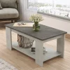 Sohvapöytä Linento Furniture LV15, kivikuosi, hopea/antrasiitinharmaa