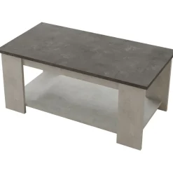 Sohvapöytä Linento Furniture LV15, kivikuosi, hopea/antrasiitinharmaa