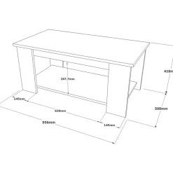 Sohvapöytä Linento Furniture LV15, kivikuosi, hopea/antrasiitinharmaa