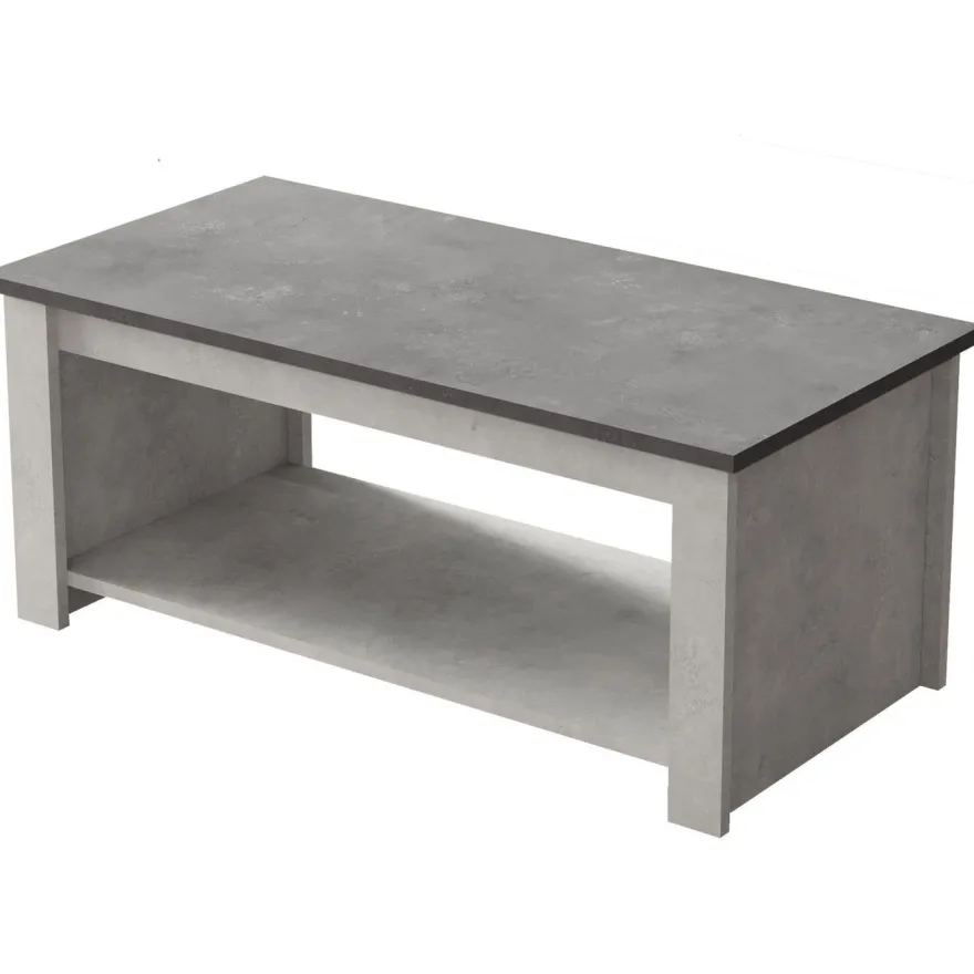 Sohvapöytä Linento Furniture LV14, kivikuosi, hopea/harmaa