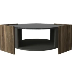 Sohvapöytä Linento Furniture Marbel, pähkinäpuu/harmaa/musta