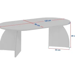 Sohvapöytä Linento Furniture Melina, 120x60cm