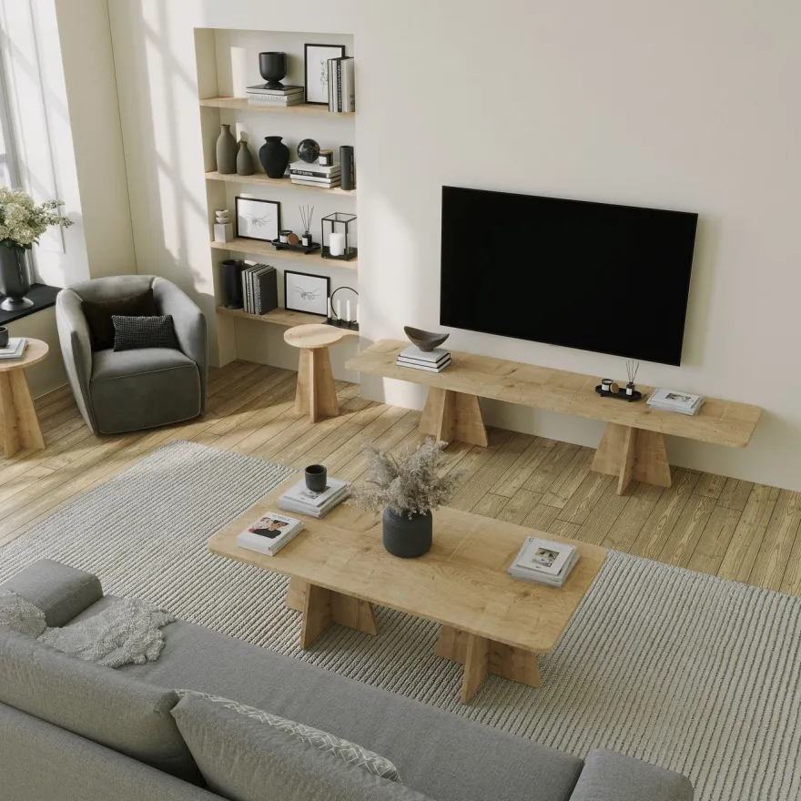 Sohvapöytä Linento Furniture Mushroom 2 tammi