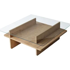 Sohvapöytä Linento Furniture Saga Square 90x35cm lasikansi