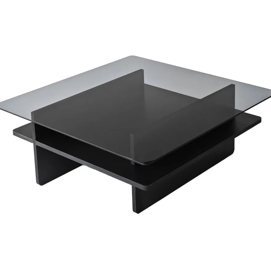 Sohvapöytä Linento Furniture Saga Square 90x35cm lasikansi