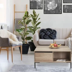 Sohvapöytä Linento Furniture SHP-660, 90x90cm, vetolaatikolla