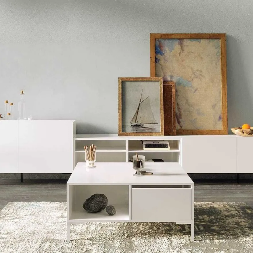 Sohvapöytä Linento Furniture SHP-660, 90x90cm, vetolaatikolla
