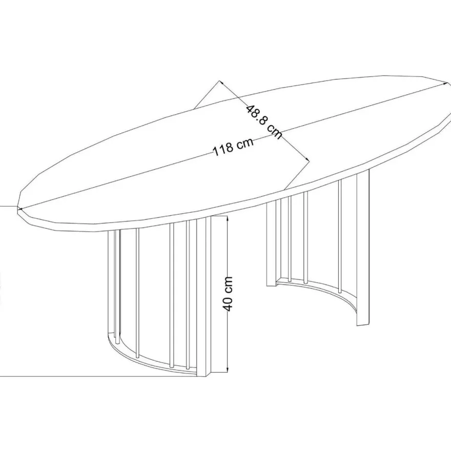 Sohvapöytä Linento Furniture Tuval 070 ruskea/musta